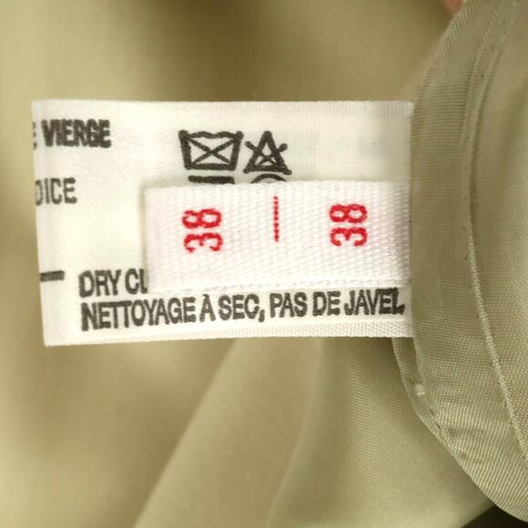 Louis Feraud Skirt Womens 8 Beige Gold Wool Blend Lined Pencil Back Zip Vintage - Picture 4 of 12